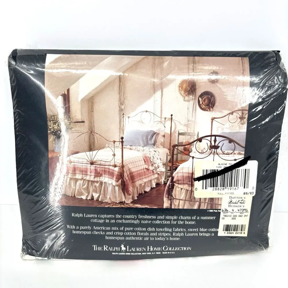Vintage Ralph Lauren Home Collection Blaine Cottage Floral Full Fitted Sheet NWT